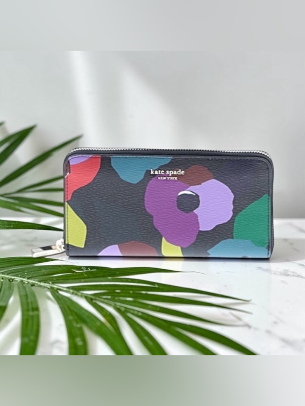 ♠️KATE SPADE♠️Spencer Floral Collage Zip-Around Continental Wallet/NWOT